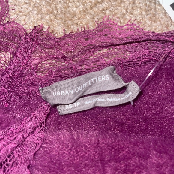 Urban Outfitter Plume/Prune Fuzzy Top - Picture 4 of 5